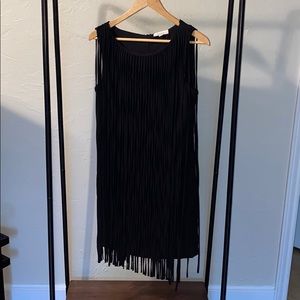ILLA ILLA black fringe dress